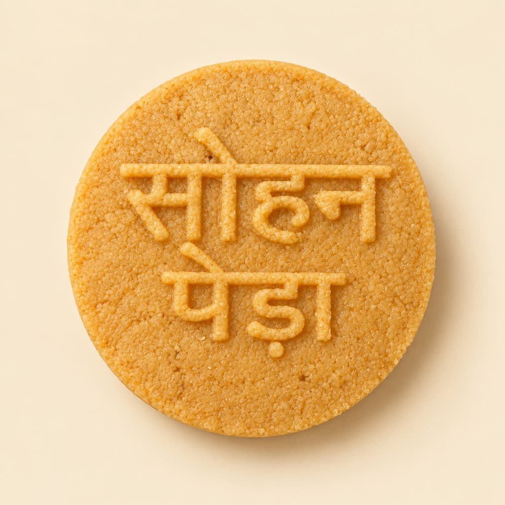 Round Sohan Peda with Sohan Peda stamped on top